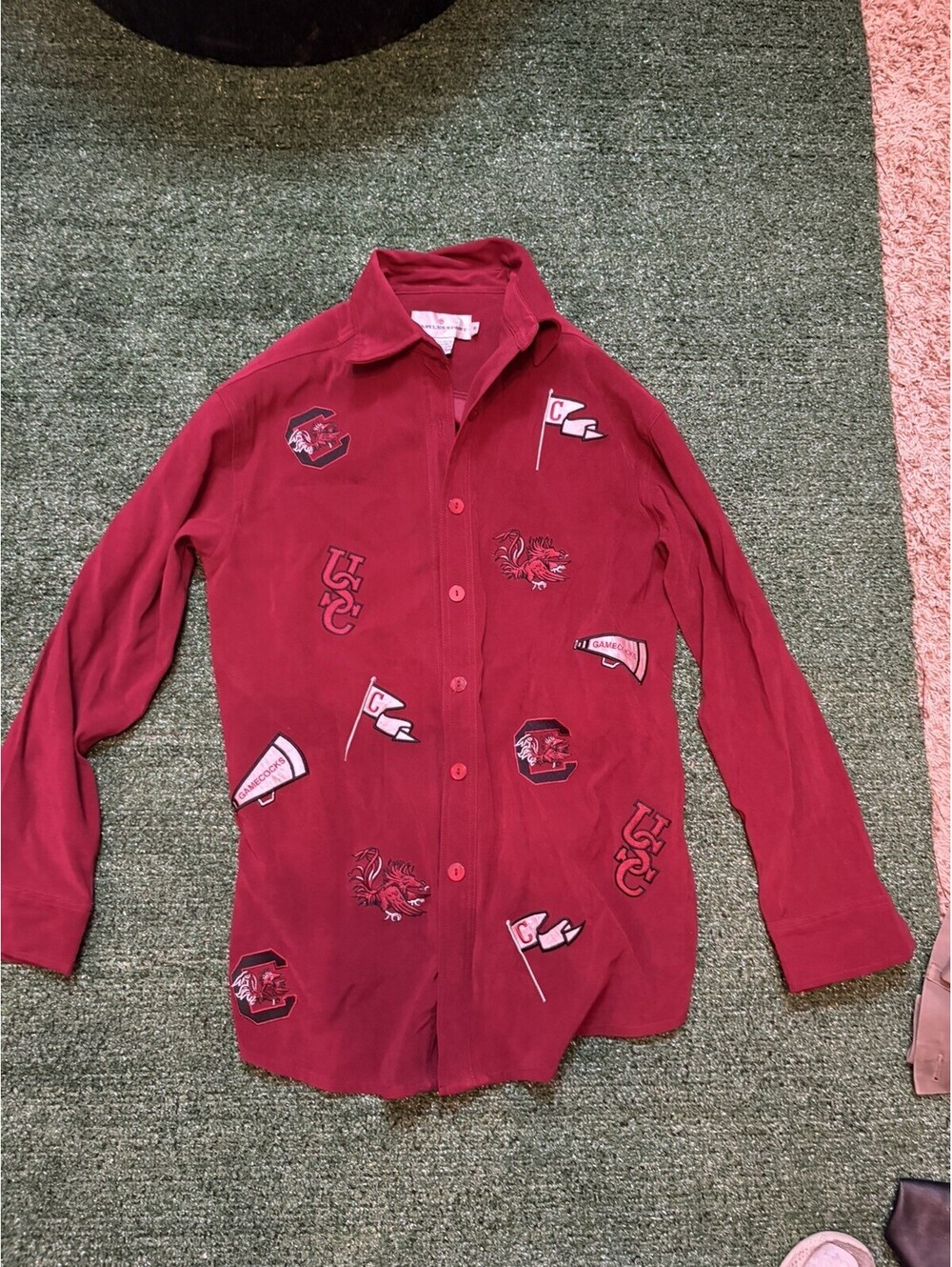Castles Sport USC Gamecocks Button Up Shirt Size S